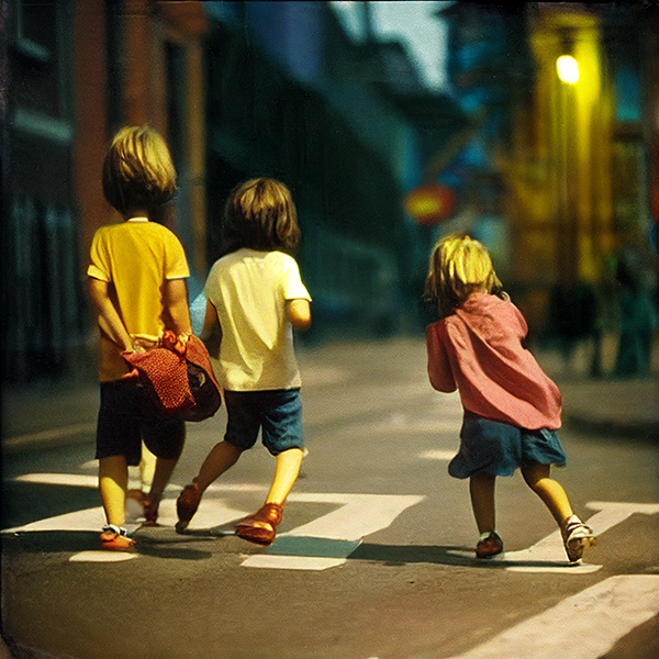 Kids Playing in the 1970s