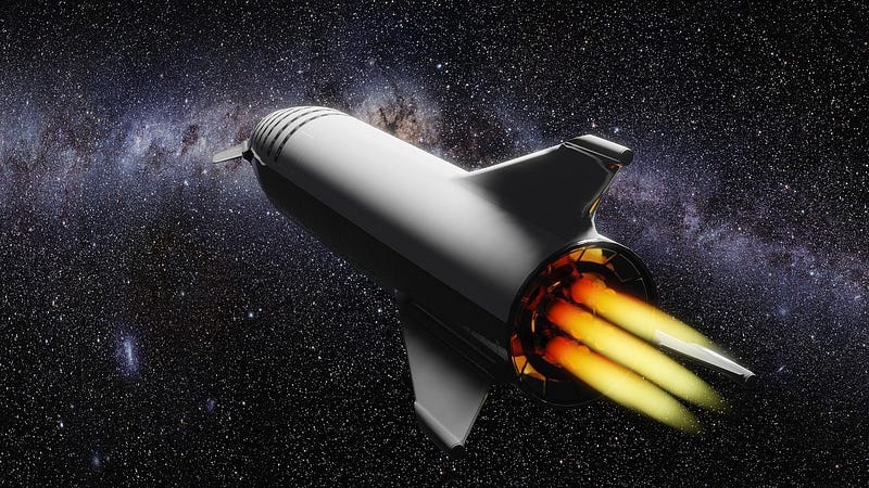 SpaceX Starship launching Orion