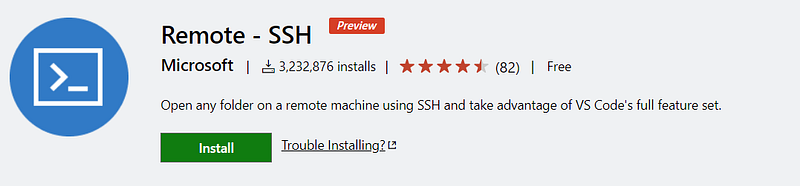 SSH connection icon in VS Code