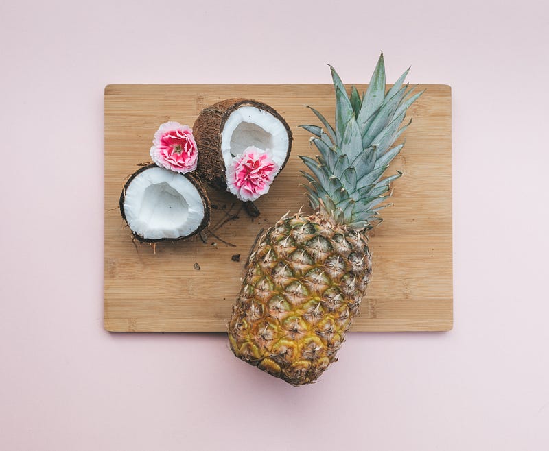 Tropical fruits basking in the sun