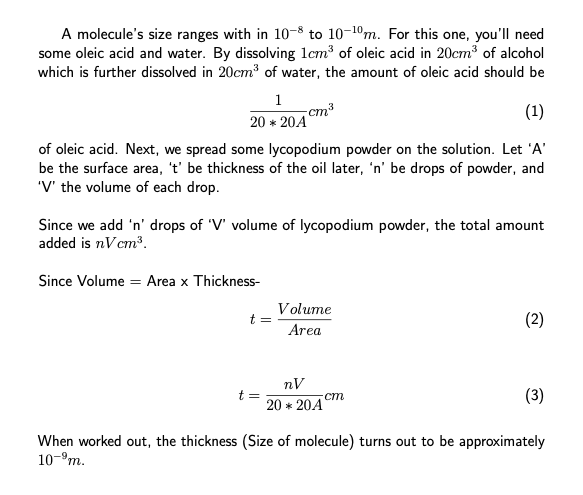 Molecule Measurement Technique