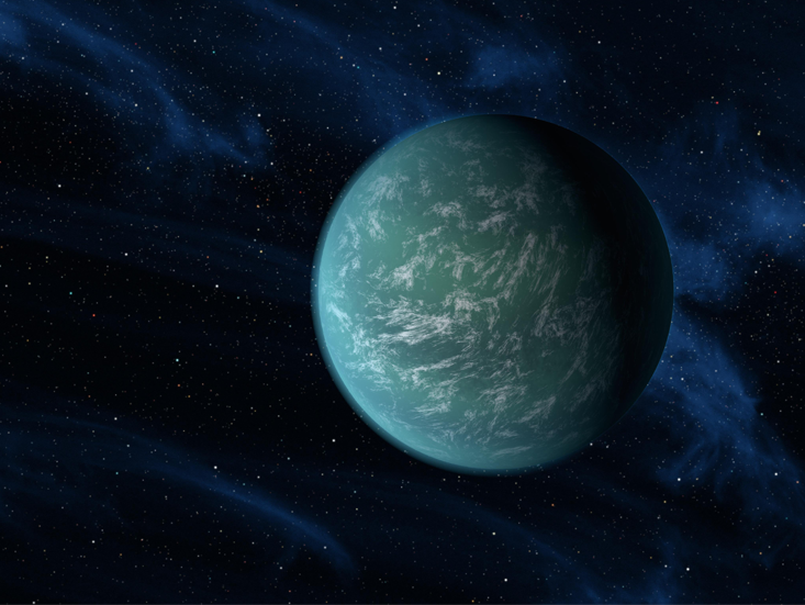 Artistic representation of Kepler-22b