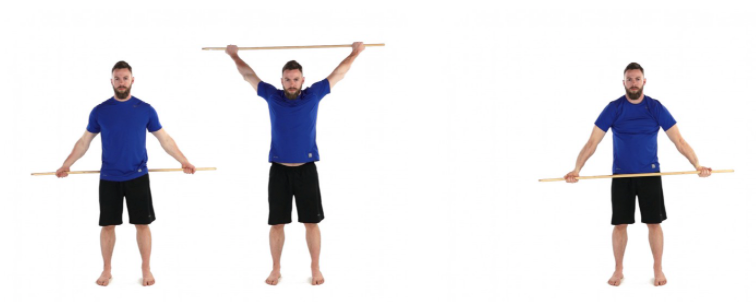 Demonstration of dowel passovers exercise