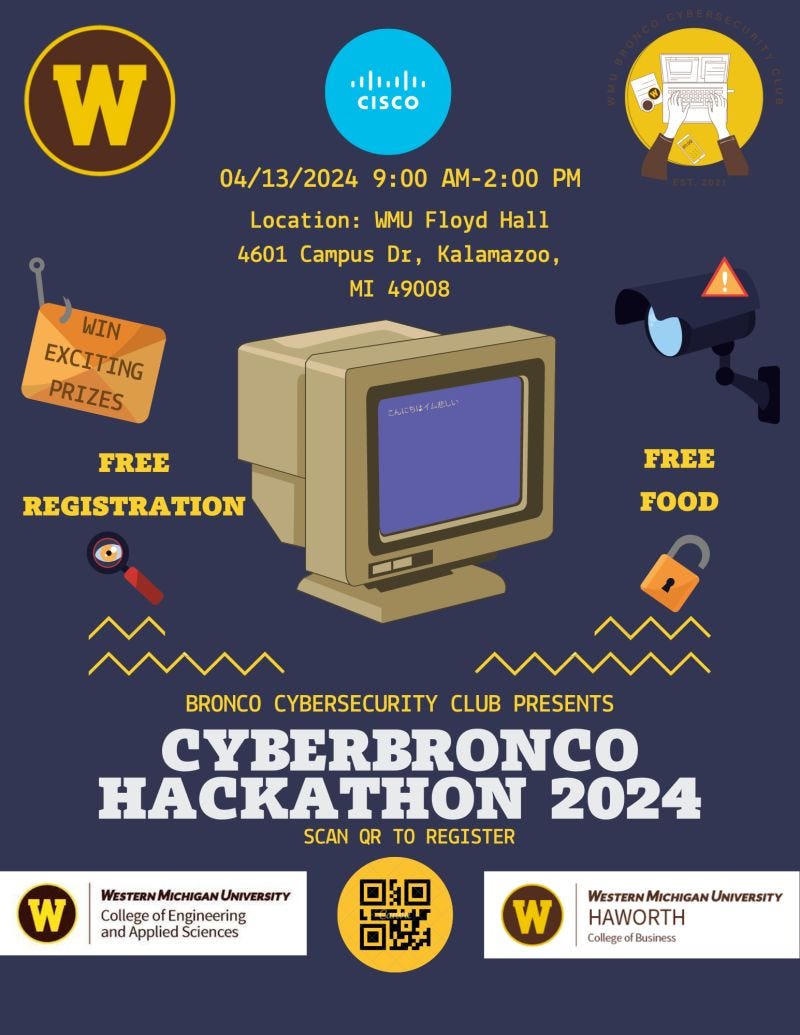 WMU Cybersecurity Hackathon promotional image