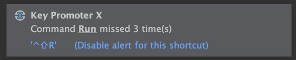 Key Promoter X Alert in PyCharm