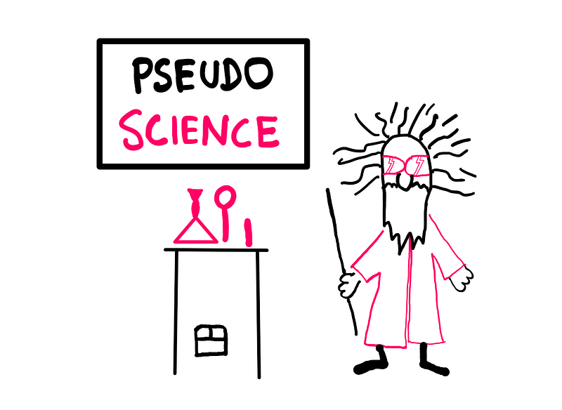 Illustration of a hermit scientist crafting theories