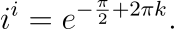 General Expression for i^i