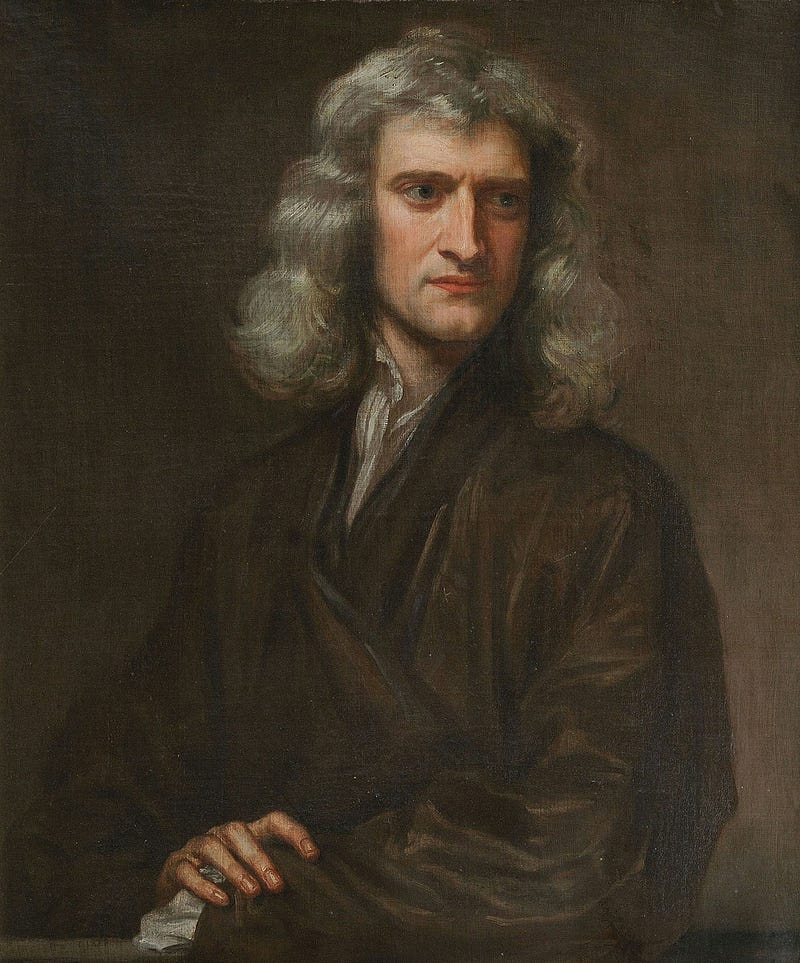 Portrait of Isaac Newton during his transformative years