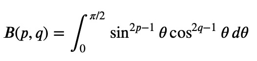 Trigonometric form of the Beta function