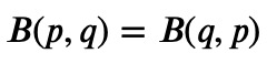 Symmetry of the Beta function