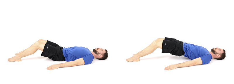 Hamstring bridge exercise