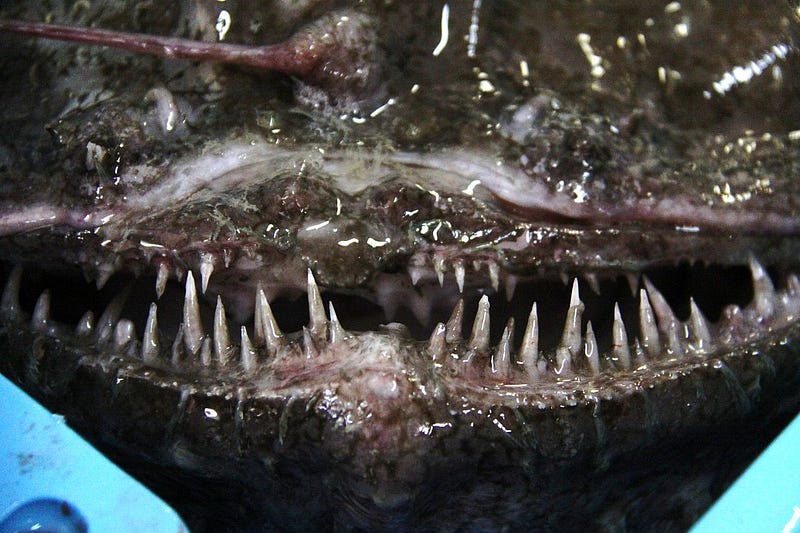 Monkfish's unique anatomy