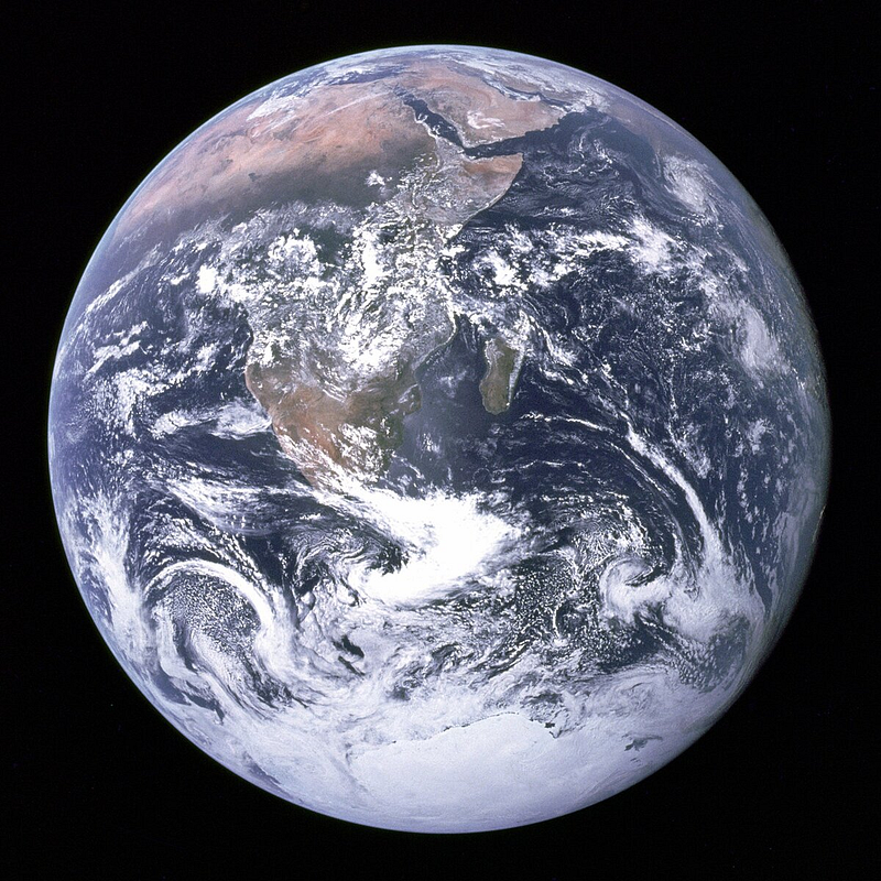 Apollo-17 photograph of Earth