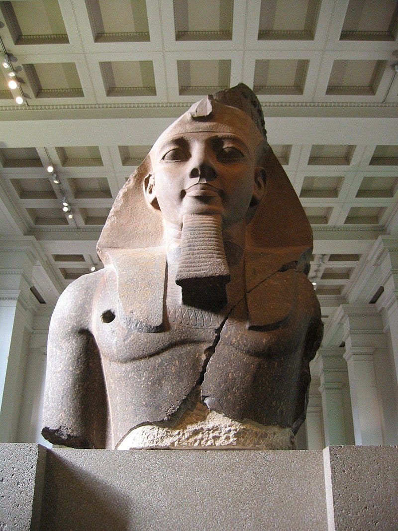 Ramses II statue inspiring literary works