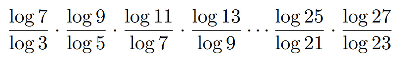 Simplified logarithmic fraction