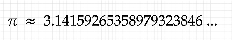 Infinite decimal representation of Pi